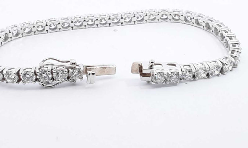 14k White Gold Lab Grown Diamond Tennis Bracelet 7 Inch Eboerxde 144010035995