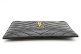 Saint Laurent Chevron Quilted Black Leather Cassandre Zip Wallet Eb0526lrxde