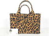 Prada Canapa Leopard Print Canvas Tote Bag Sd0726pzxde
