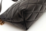 Saint Laurent Gaby Zipped Quilted Black Lambskin Shoulder Bag Eb1125pxzde