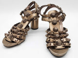 Balenciaga Arena Stud Silver Gray Gladiator Heels Size Eu 36 Do0925crde