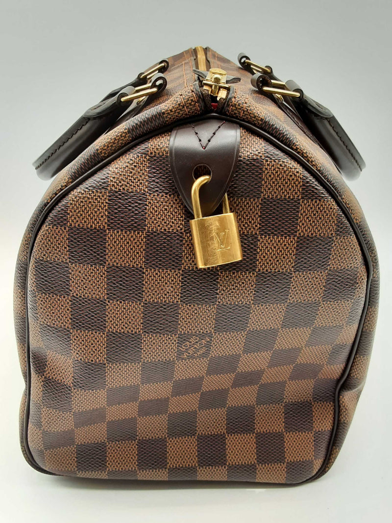 Louis Vuitton 30 Speedy Brown Ebene Damier Handbag Do0824rxzde