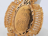 18k Yellow Gold Lady Fortuna Filigree Pendant 13.1 Grams Eb0526rcrsa
