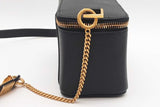 Valentino Garavani Vlogo Black Leather Vanity Case Eb1025oxzde