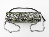Marc Jacobs Glam Shot Bag In Black Leather & Multicolor Camo Sequins Fw0126lrzdu