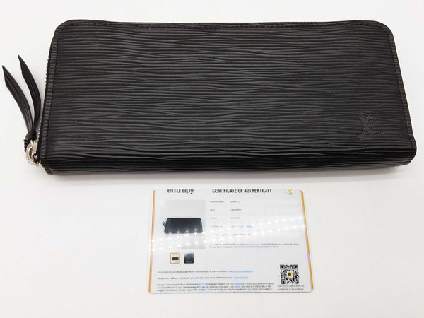 Louis Vuitton Black Epi Leather Zipper Wallet Do0625crde
