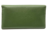 Tiffany & Co. Green Leather Turnlock Wallet With Chain Eb0626lrxde