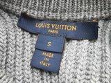 Louis Vuitton Gray Knitted Wool Cotton Blend Sweater Size S Do0326oirde