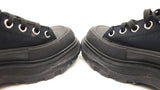 Alexander Mcqueen Tread Slick Black Canvas Lace Up Boots Size Us 7.5 Fw0126llxdu