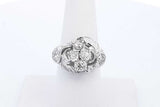 1.8cttw Diamond 14k White Gold Ring 4.7 Grams Size 7.25 Eb0725irxde
