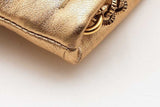 Dolce & Gabbana Devotion Gold Metallic Leather Crossbody Bag Eb0426pxzsa