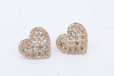 Approx. 2.54ctw Diamond Heart Shape Stud Earrings 18k Yg 4.06 Grams Eb1123pxzsa