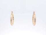 Twisted Textured Hoop Earrings In 14k Yellow Gold 1.8 Grams Fw0326llxdu