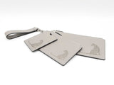 Cartier Panther Motif Tri Pouch Wallet In Gray Leather Fw1225lczdu