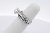 2.2cttw Diamond Wedding Trio Set In 14k White Gold 6.1 Grams Size 5 Eb0726exzsa