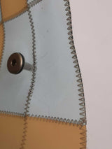 Chanel Pvc Beige & Blue Patchwork Flap Bag Eb0626cxzsa