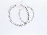 0.40 Cttw Diamond & 14k White Gold Inside Out Hoop Earrings 6.6 Gramsfw0826przdu