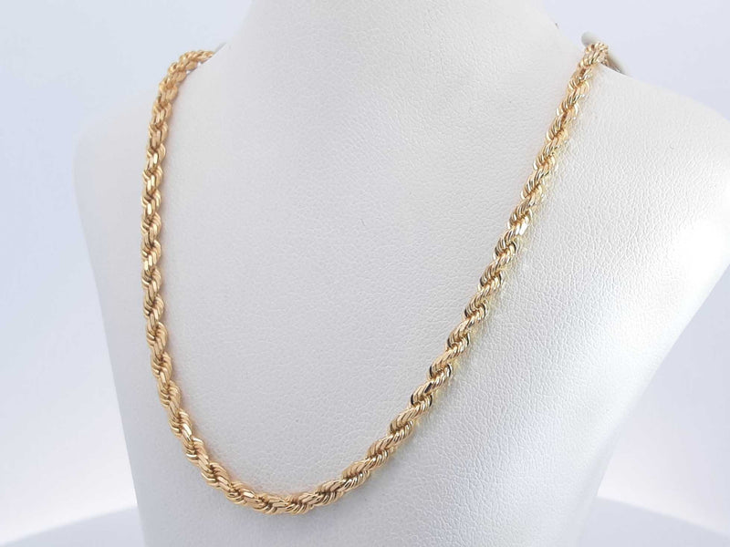 14k Yellow Gold 12.6 Grams Rope Chain 20 Inches Aa0825ixzsa