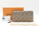 Louis Vuitton Zippy Wallet In Metallic Grey Mahina Perforated Leather Fw526psxdu