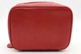 Chanel Red Caviar Leather Vanity Case Eb1225prxde