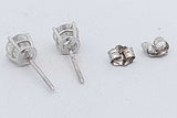 0.9cttw Diamond Stud Screwback Earrings In 14k White Gold 0.8 Grams Eb0926lwxsa