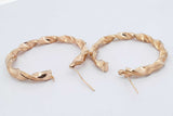 10k Yellow Gold Twist Hoop Earrings 4.1 Grams Eb0526lpxsa