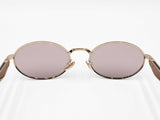 Prada Gold-tone Metal & Black Acetate Full Rim Oval Sunglasses Fw0226szdu