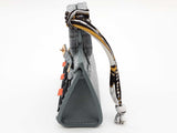 Blue Gray Building Mini Bag Charm Do0725ede