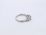0.80 Cttw Diamond & Platinum Three Stone Ring 6.4 Grams Size 7 Fw0425pzxdu