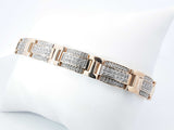 5.20 Cttw Diamond & 10k Yellow Gold Link Bracelet 33.4 Grams 8 Inch Fw0826osxzdu