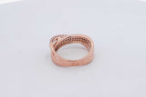 14k Rose Gold Diamond Criss-cross Ring 5.6 Grams Size 7 Eb0626worsa