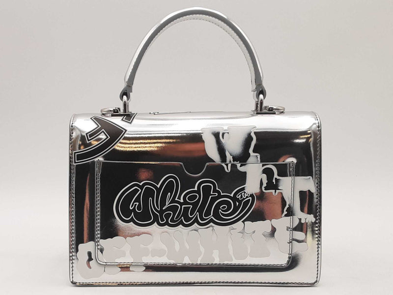 Off White Jitney 0.5 Silver Handbag Aa0725oxzsa