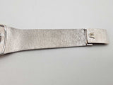 Omega 29 14k White Gold Diamond Dial Mesh Band Quartz Watch Do0725oxzxde