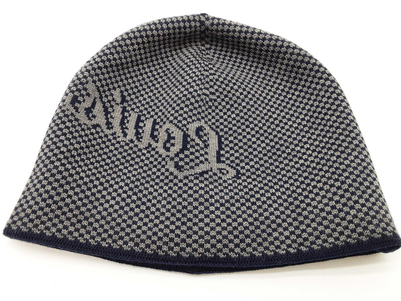 Louis Vuitton Signature Logo Navy Blue Gray Wool Beanie Do1025lxzde