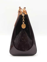 Louis Vuitton Brea Mm Handbag In Monogram-embossed Burgundy Vernis Fw0526pzxdu