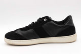 Salvatore Ferragamo Black Leather & Suede Sneakers Size 8 Eb0325lorsa