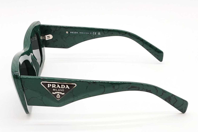 Prada Spr 13z Cat Eye Green Marble Sunglasses Eb1225cxde