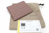 Bottega Venetta Intreciatto Leather Card Case Wallet Eb1026crsa
