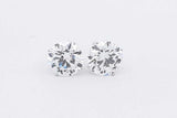 5.0cttw Lab Grown Diamond Stud Earrings In 14k White Gold 2.1 Grams Eb0326scrsa