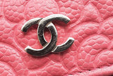 Chanel Camellia Embossed Pink Leather Airpod Pro Case With Chain Eb0626lrxsa