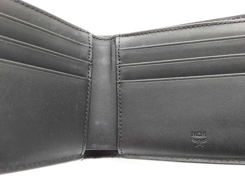 Mcm Black Visetos Coated Canvas Bifold Wallet Do0925ixde