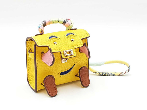 Mini Plaything Bag Charm In Yellow Fw0825cdu