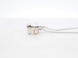 Tiffany & Co. Gift Box Padlock Charm In 925 Silver 17.2 Gram 18 Inch Fw1026lrxdu