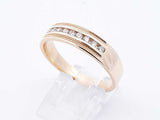 0.18 Cttw Diamond & 10k Yellow Gold Wedding Band 5.4 Grams Size 11 Fw0824rzxdu