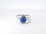 Star Sapphire, Diamond, & 10k White Gold Statement Ring 13.8 Grams Size 10.75 Fw0526crrdu