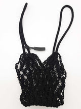 Saint Laurent Ysl Small Black Crochet Shopper Shoulder Tote Bag Do1125rxzde