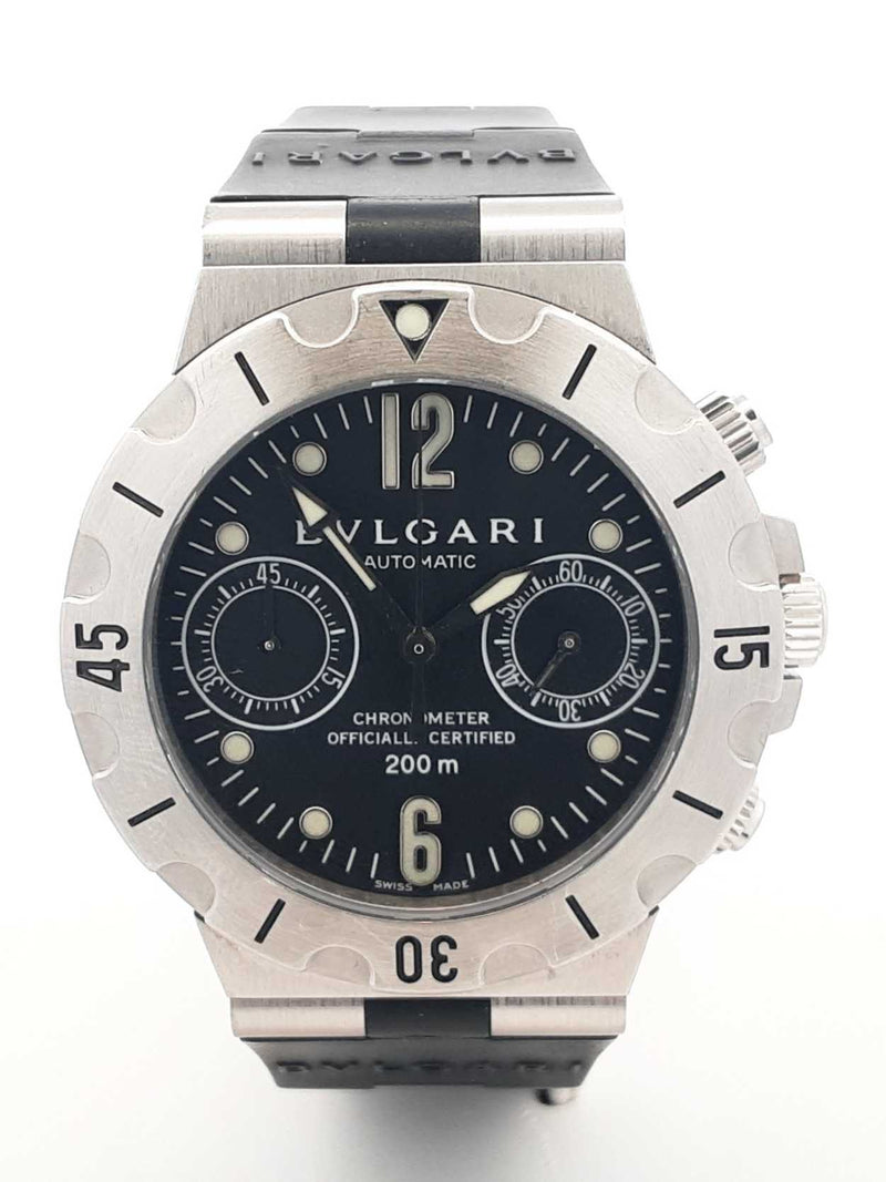 Bvlgari Diagono Scuba Chronograph Stainless Steel 38mm Watch Fw0525lwordu