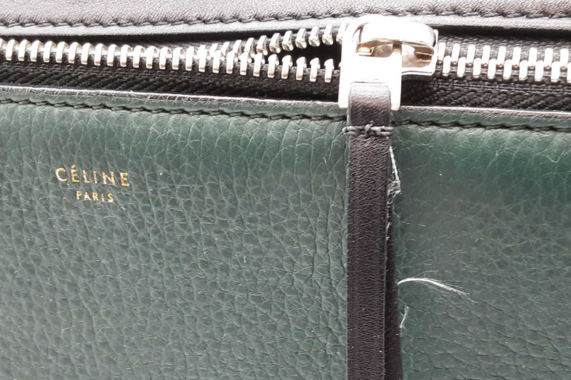 Celine Black & Green Leather Edge Shoulder Bag Eb1125wxzde