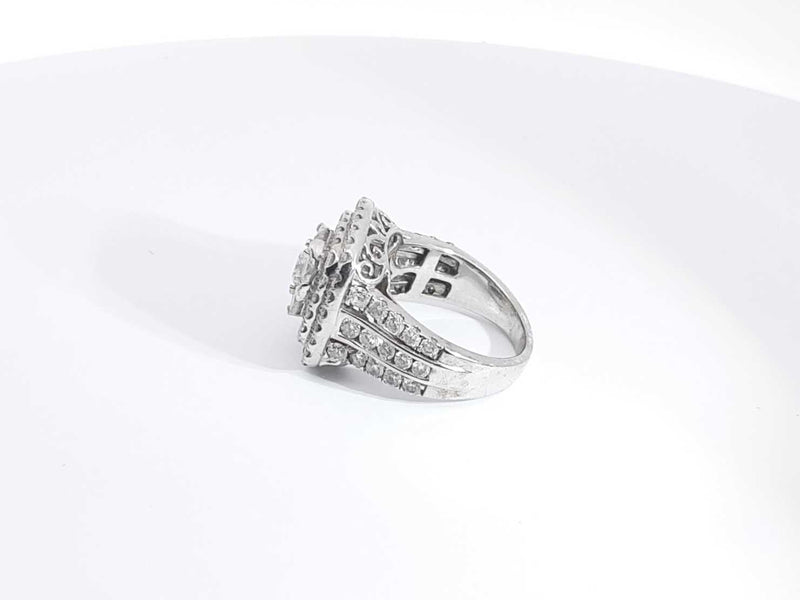 2.81ctw Diamonds 14k White Gold 9.7 Grams Ring Size 6.5 Sd0525lzizsa