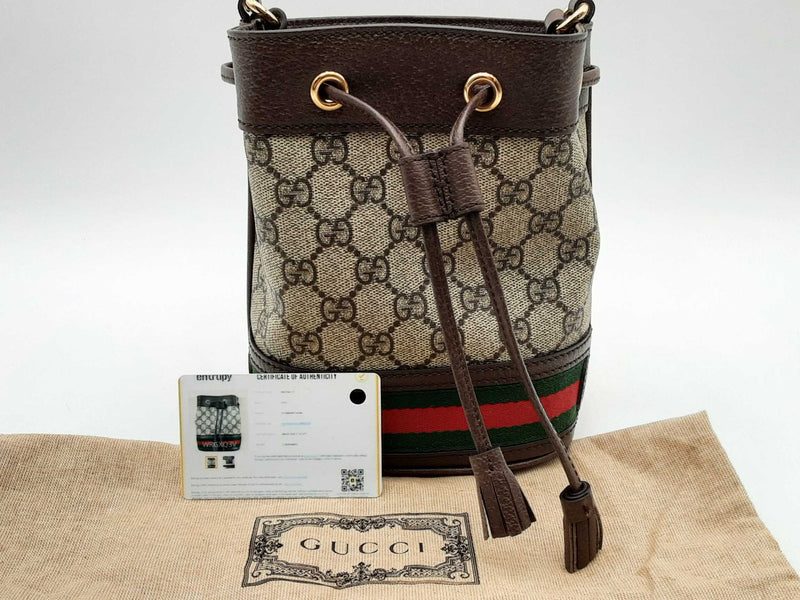Gucci Ophidia Mini Bucket Bag Brown Aa0525rzxsa